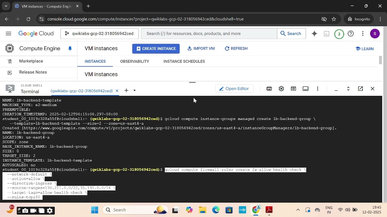 Set Up Network and Application Load Balancers GCP LAB (must GCP lab for data engineering course)