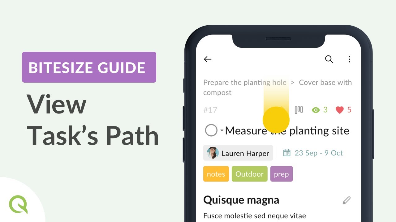 Quire Bitesize Guide: View Task's Path