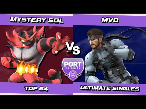 Port 6 Top 64 - Mystery Sol (Incineroar) Vs. MVD (Snake) SSBU Ultimate Tournament