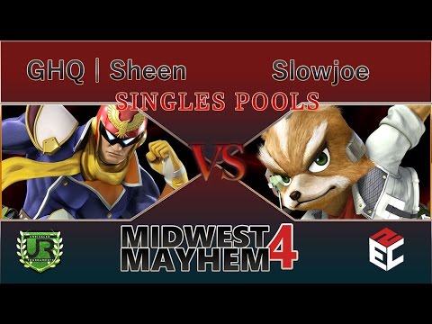 Midwest Mayhem 4  SINGLES POOLS - GHQ | Sheen (Captain Falcon) vs Slowjoe (Fox)