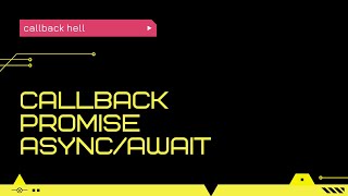 callback/promise/async await - Türkçe