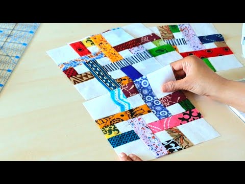 "You won't be able to take your Eyes off This Quilt Block 🤗 Creative idea for Scraps.