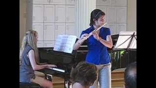 Michelle Pereira Flute 8th Grade Plays Bach G Minor Allegro BWV 1020.avi