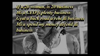 Vybz Kartel - Business (Lyrics Video)