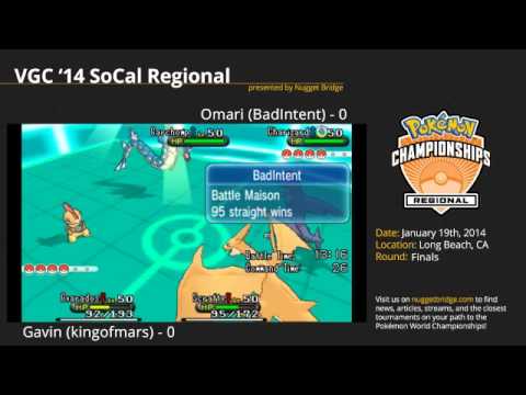 VGC '14 SoCal Regional: Finals - Gavin M (kingofmars) vs Omari T (BadIntent) [Game 1]