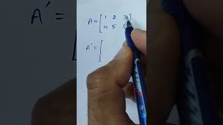 transpose of a matrix