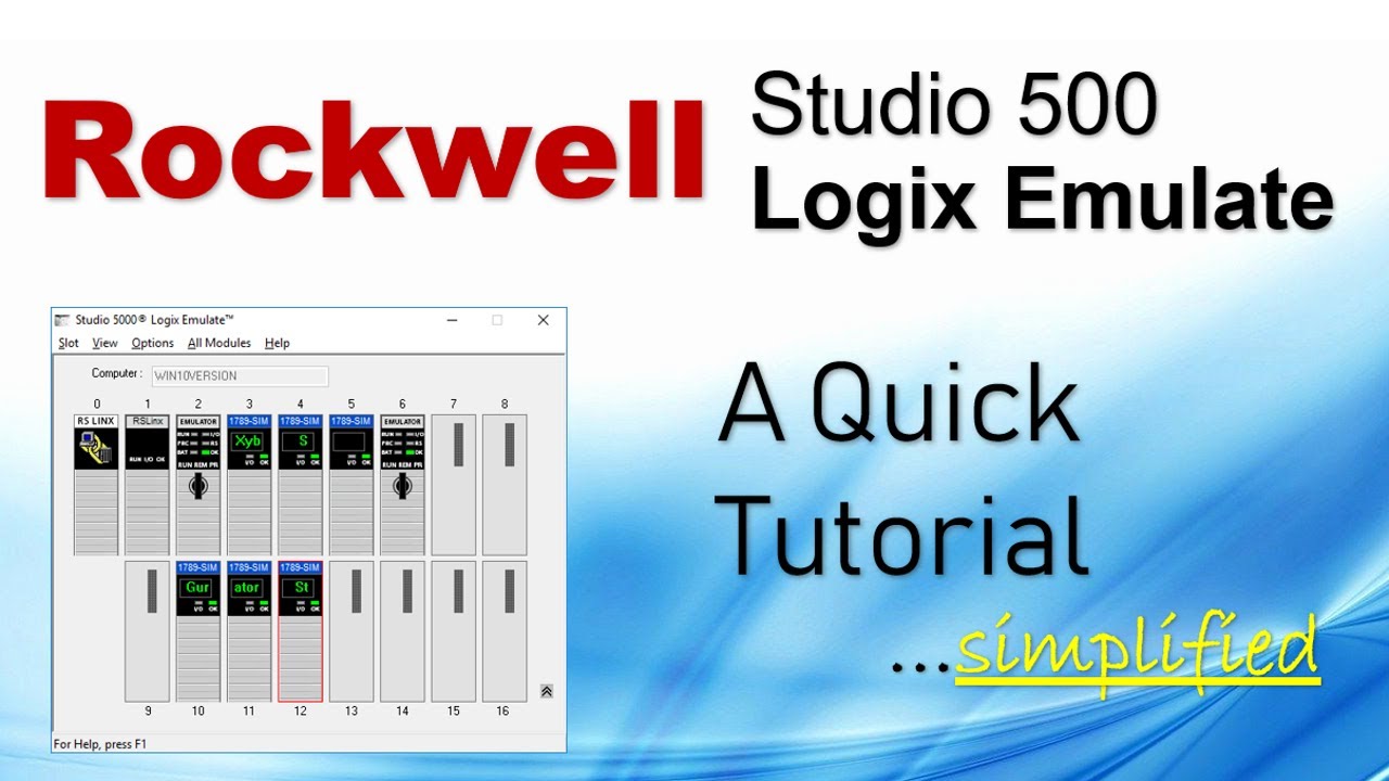 A Quick Tutorial On RSLogix Emulator 5000