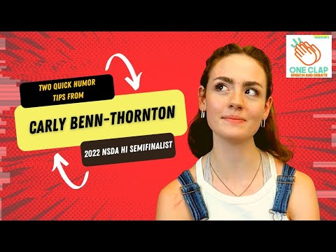 2 Humorous Interpretation Tips from NSDA National Humor Semifinalist, Carly Benn-Thornton