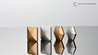 FlipNetik: Kinetic Desk Toy (Gold/Hexagon & Square)