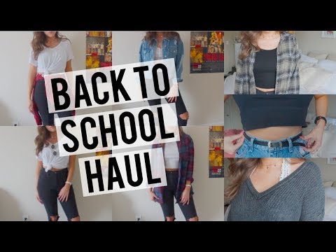 Back To School Clothing Essentials & Go-To Outfits Haul & Try-On | American Eagle & Brandy Melville