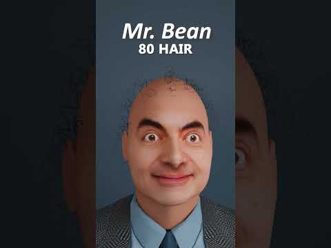 Mr Bean With curly Hair #hair #hairsimulation #blender #mrbean #beans #hairstyle #3d