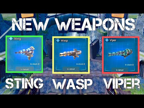 War Robots' New Weapons Gameplay: STING WASP VIPER | New Map Castle Review - Test Server 4.3