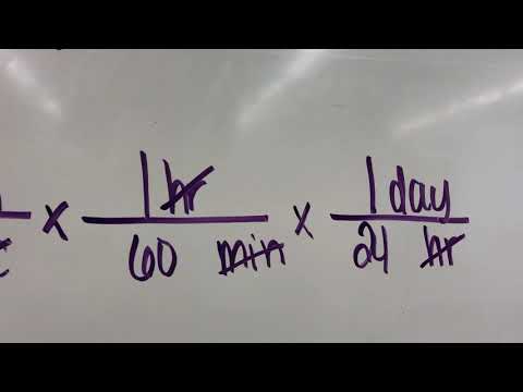 Dimensional Analysis (seconds to days)