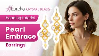 Easy Beginner DIY Beaded Pearl Earrings 💎 Reversible 💎 Free Beading Tutorial Pearl Embrace Earrings