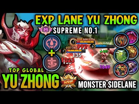 Supreme 1 Yu Zhong!! Best Build Yu Zhong Top Global Gameplay - Mobile Legends