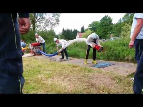 SDH Drhovice - děti - požární útok - O Srlínský pohár - "Memoriál Ladislava Boušky" - 2014