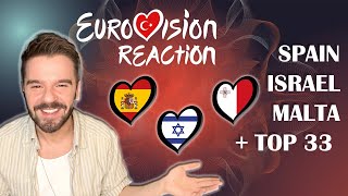 ESC 2022 Reaction - Spain (Music Video) 🇪🇸 Israel (Revamp) 🇮🇱 + Malta 🇲🇹 + TOP 33