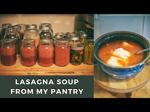 How to Make Lasagna Soup From Home Canned Tomatoes | Homemade Lasagna Soup