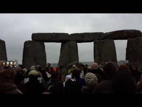 Druid rituals, Stonehenge, UK.
