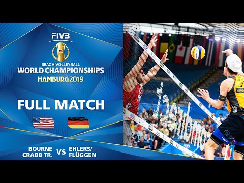 Bourne/Crabb vs Ehlers/Flüggen - Full Match | Beach Volleyball World Champs Hamburg 2019
