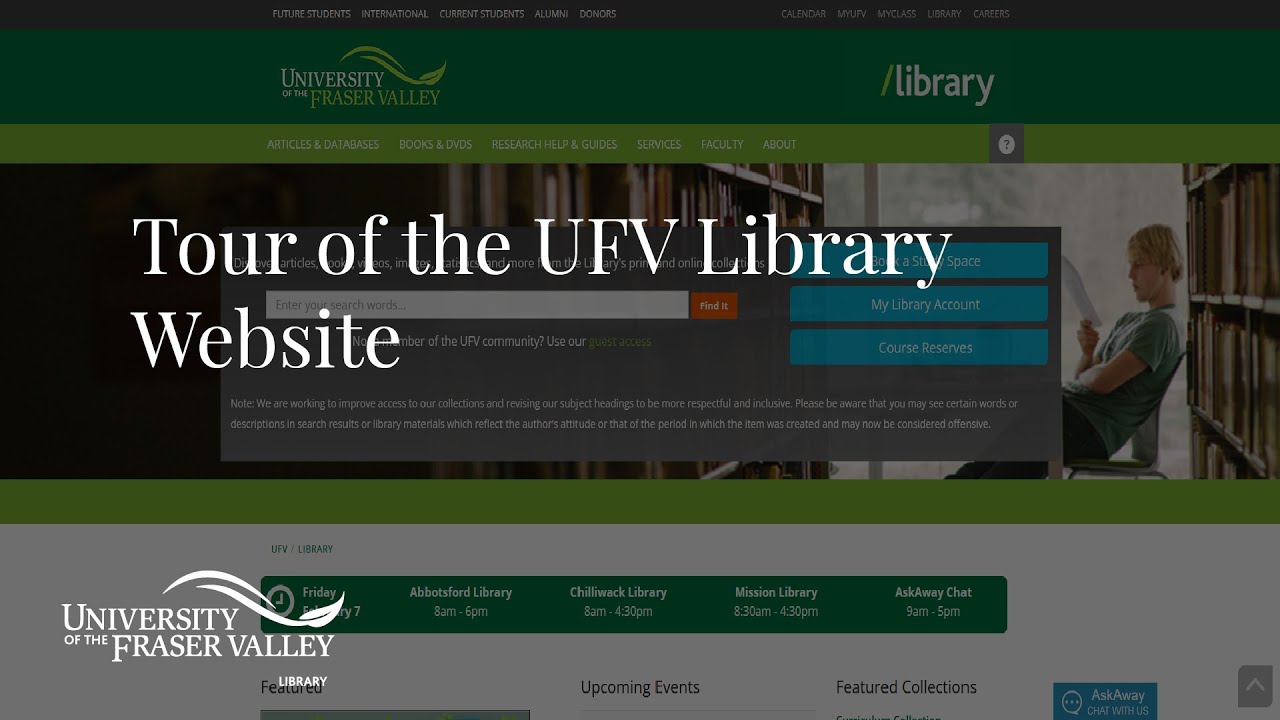 Tour the Library Website
