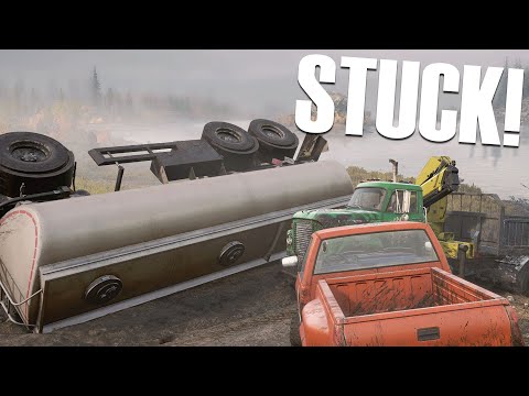Stuck - Snowrunner | Hard Mode Career | Michigan | Episode 7