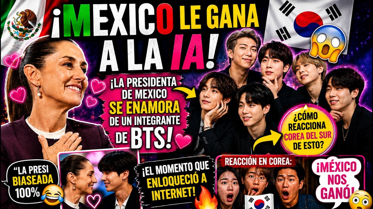 MÉXICO le GANÓ a LA IA ¿La presidenta se ENAMORÓ de UN INTEGRANTE de BTS?