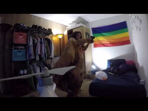 T-rex roommate prank