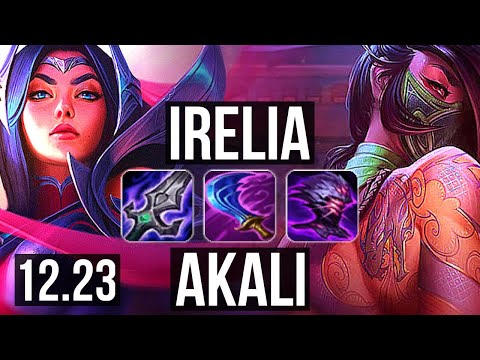 IRELIA vs AKALI (TOP) | 8 solo kills, 65% winrate | KR Master | 12.23