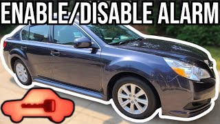 HOW TO ENABLE AND DISABLE ALARM ON SUBARU LEGACY | EASY DIY | NO TOOLS NEEDED