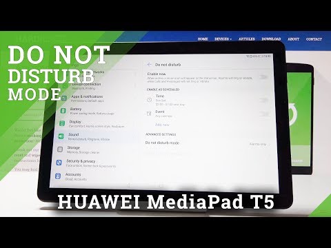 How to Enable Do Not Disturb Mode in HUAWEI MediaPad T5 - Silent Mode