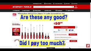 Milwaukee 10 piece screwdriver set. 48222714