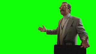 Griffin Mill (Bryan Cranston) "we don't make films, we make movies" The Studio green screen