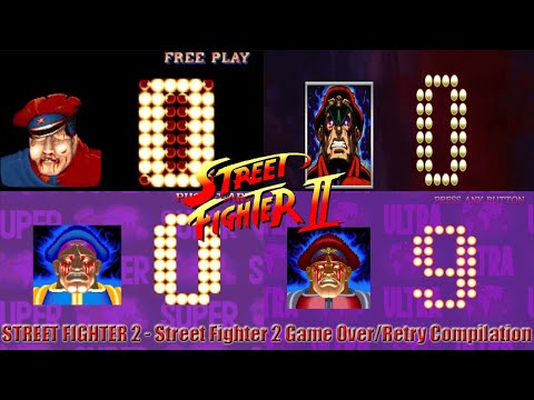 Game Over - Continue/retry - Street Fighter II (All Versions)