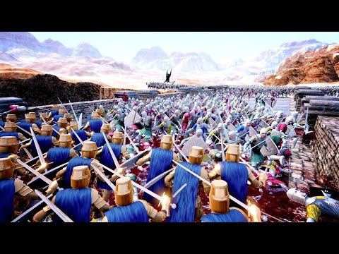 Can 3,000 Medieval Footman stop 300 Golden Knights ? | Ultimate Epic Battle Simulator | UEBS