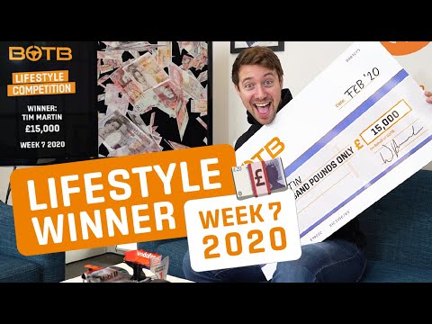BOTB Lifestyle Competition Winner! Tim Martin – £15,000 Cash – Week 7 2020