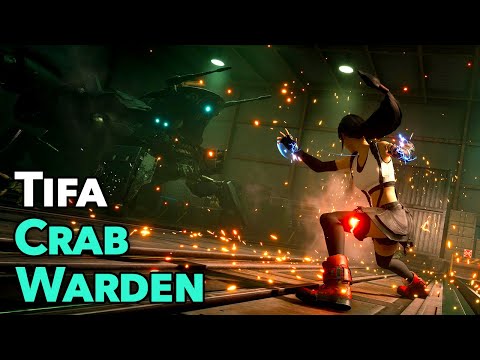 Tifa Breaks Crab Warden No Magic Hard Mode (Metal Knuckle) Final Fantasy 7 Remake