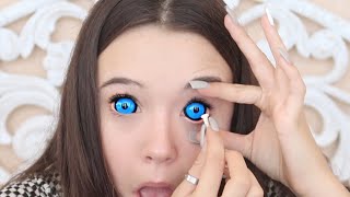 Putting In 4 (HUGE) Sclera Color Contacts For The First Time (Tips for you too!) ... Fiona Frills