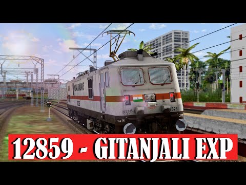 12859 - Gitanjali Exp || INDIAN RAILWAYS || MSTS || INDIAN TRAIN SIMULATOR 2023 || THE SPY ZONE