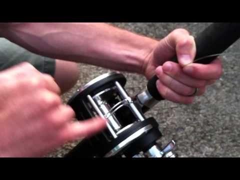 How to put fishing line on a Baitcaster + Levelwind Reel