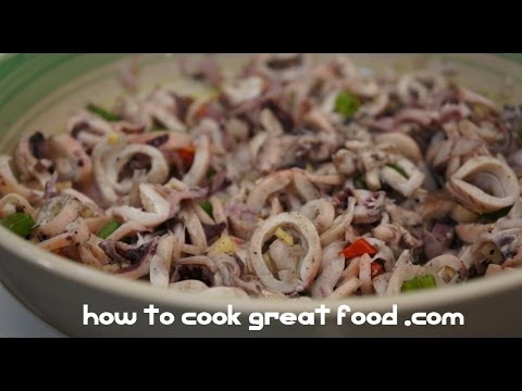 Paano magluto Kinilaw na Pusit recipe - Squid Salad Pinoy Style Filipino Cooking