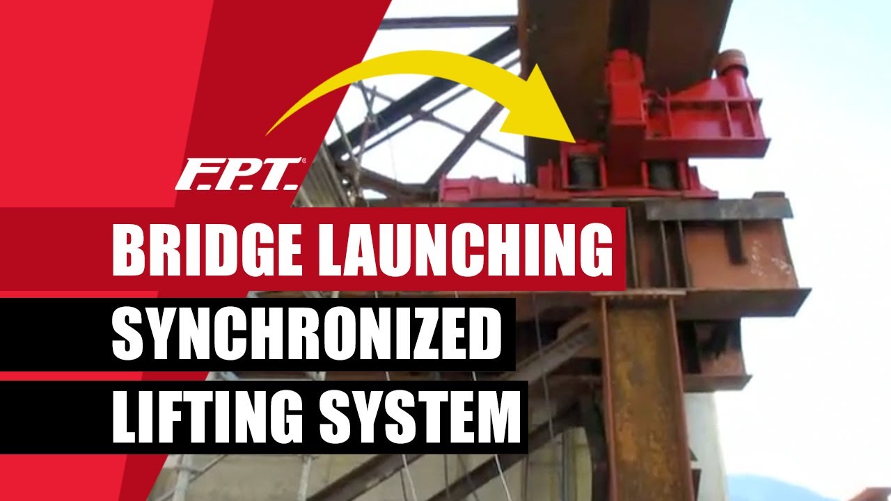 Bridge launching: synchronized lifting system