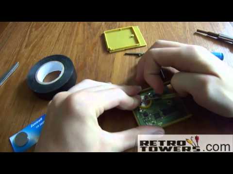 How to repair the internal memory save battery on a GBC game like Pokemon Gold