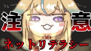 【雑談】話題のネットリテラシーってなに？？？？【従井ノラ/深層組】
