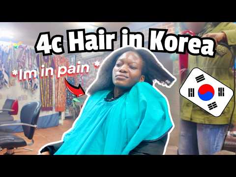 BLACK girl gets hair done in KOREA 🇰🇷