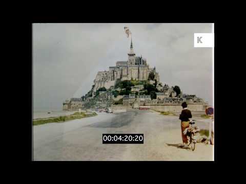 1950s, 1960s Mont Saint Michel, Reims Cathedral, France, 35mm