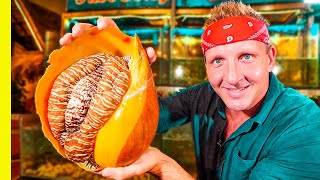 ¡CARACOL de 10$ VS CARACOL de 120$! ¡Bizarro Marisco GIGANTE en Asia!