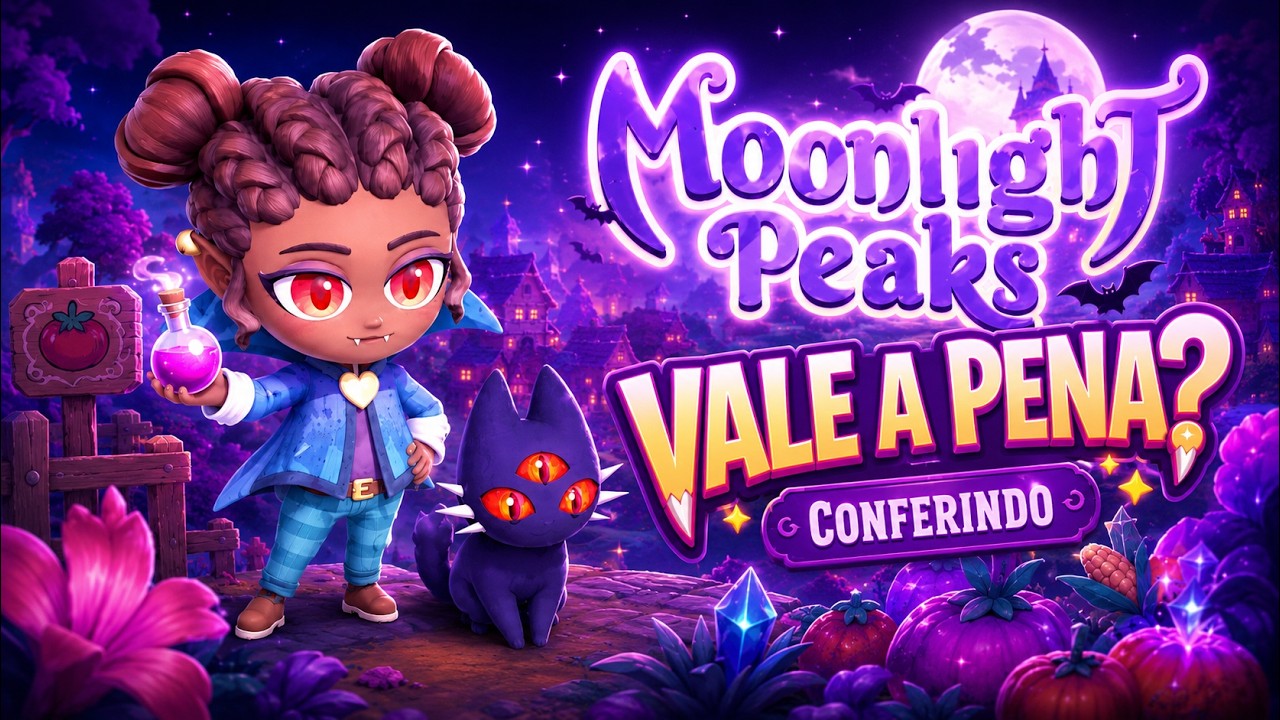 🩷 Conferindo a DEMO Moonlight Peaks | O Cozy Sobrenatural que Me Chamou Atenção