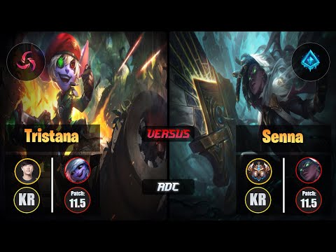 Ruler TRISTANA (ADC) [Hail of Blades] VS SENNA - Challenger KR Patch 11.5