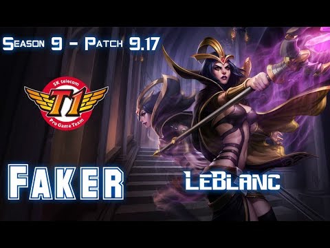 SKT T1 Faker LEBLANC vs SYLAS Mid - Patch 9.17 KR Ranked